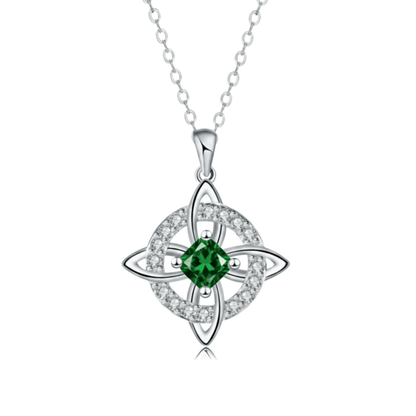 Mystical Birthstone Witches Knot Necklace – Natural Crystal🔮💞Protect Your Loved Ones