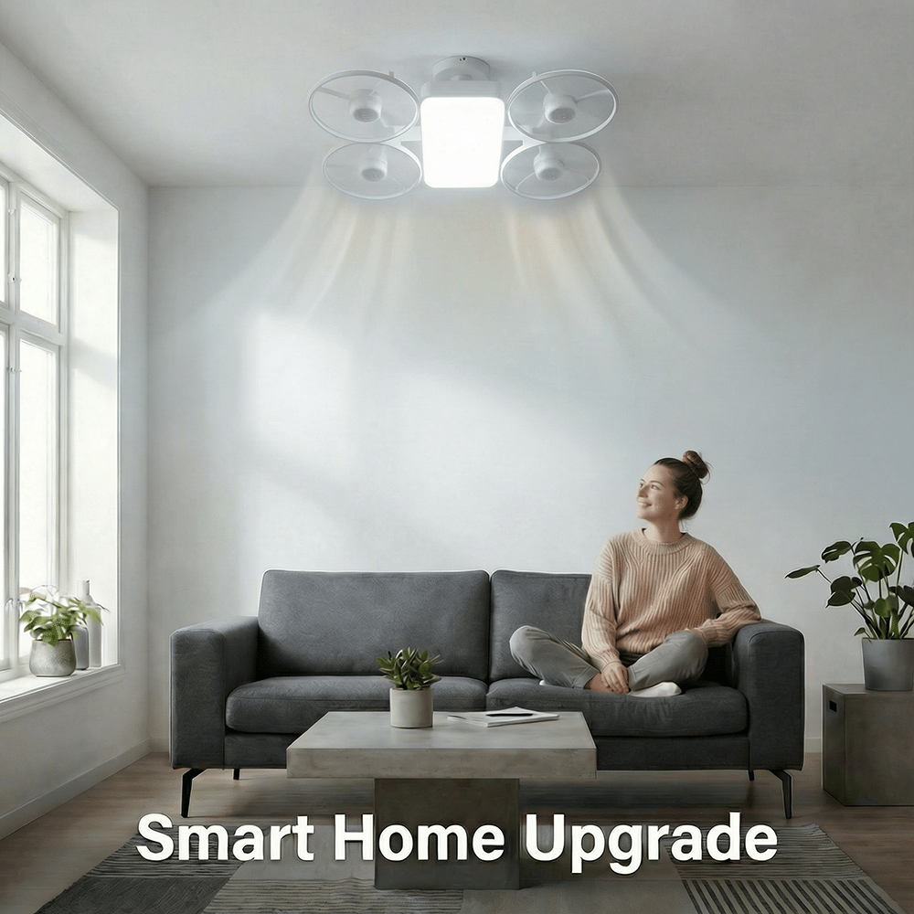 ✨ Drone-Style LED Ceiling Fan Light – Modern Lighting & Airflow in One