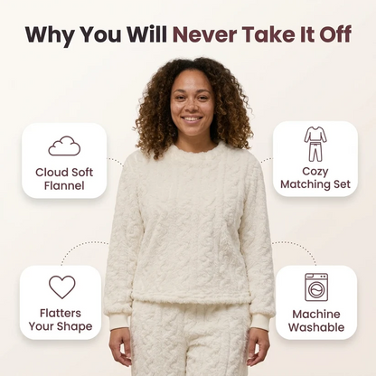 Women's Cozy Cable Knit Lounge Set