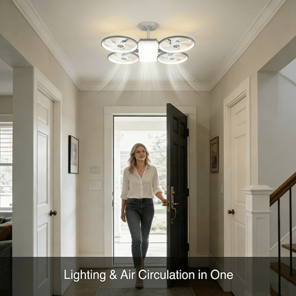 ✨ Drone-Style LED Ceiling Fan Light – Modern Lighting & Airflow in One