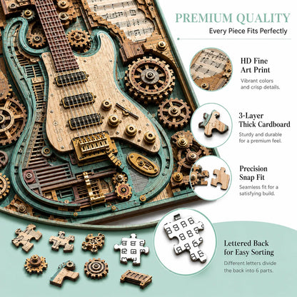 🔥LAST DAY 50% OFF 🧩Creative Steampunk Guitar Puzzle