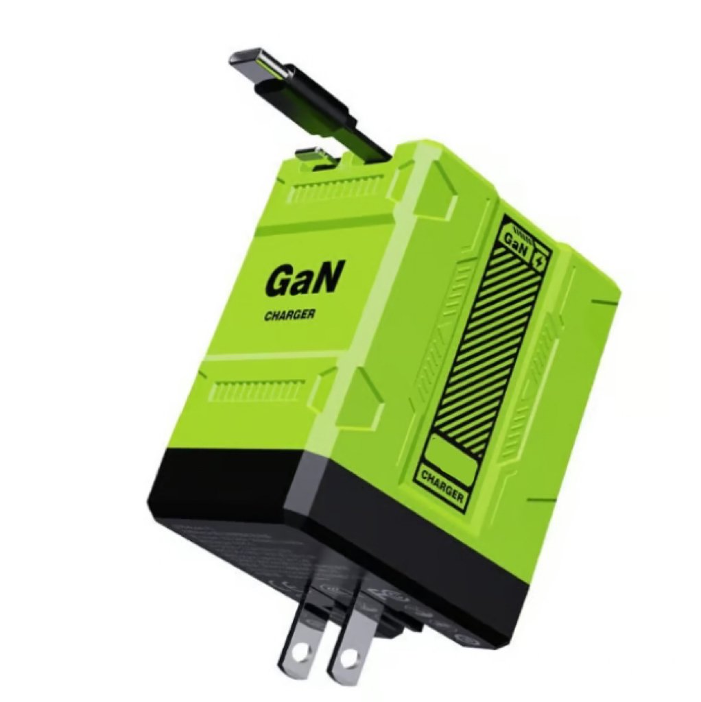2-in-1 GaN avolqira 3.0  Charger with Retractable Cables