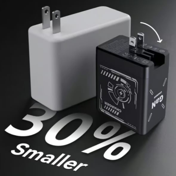 2-in-1 GaN avolqira 3.0  Charger with Retractable Cables