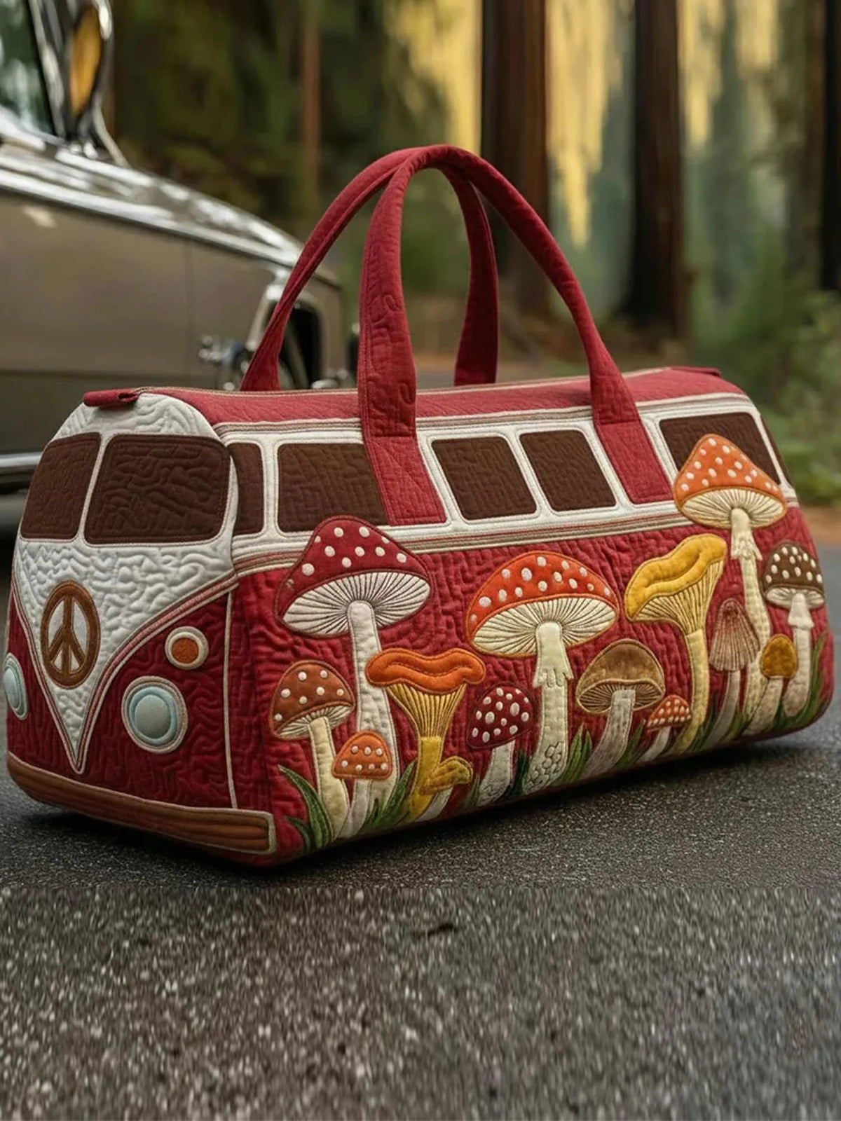 Hippie Van Quilted Duffle Bag
