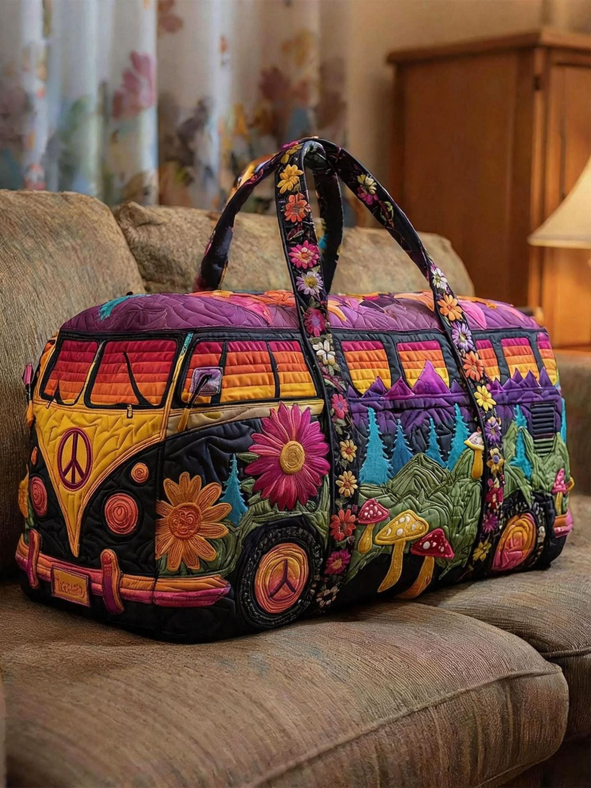 Hippie Box Quilted Travel Bag