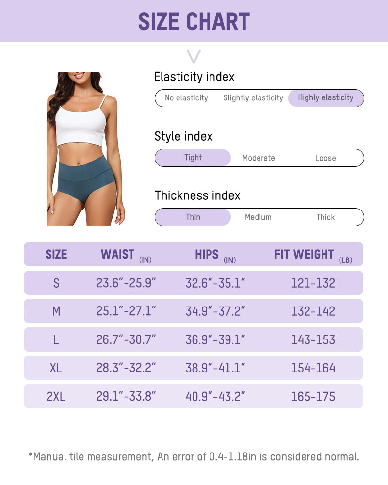Seamless High-Waist No Show Comfort Panties (6 Pack)