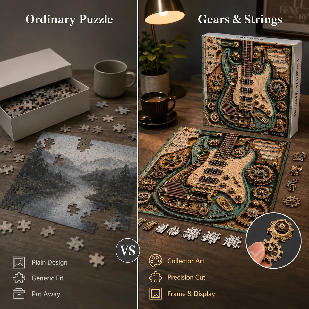 🔥LAST DAY 50% OFF 🧩Creative Steampunk Guitar Puzzle
