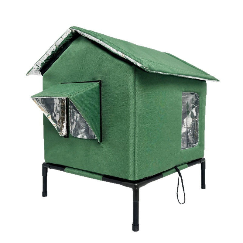 🐱 LIMITED-TIME 50% OFF! ✨ All-Weather Elevated Outdoor Cat House – Waterproof, Thermal Lining, Foldable 10
