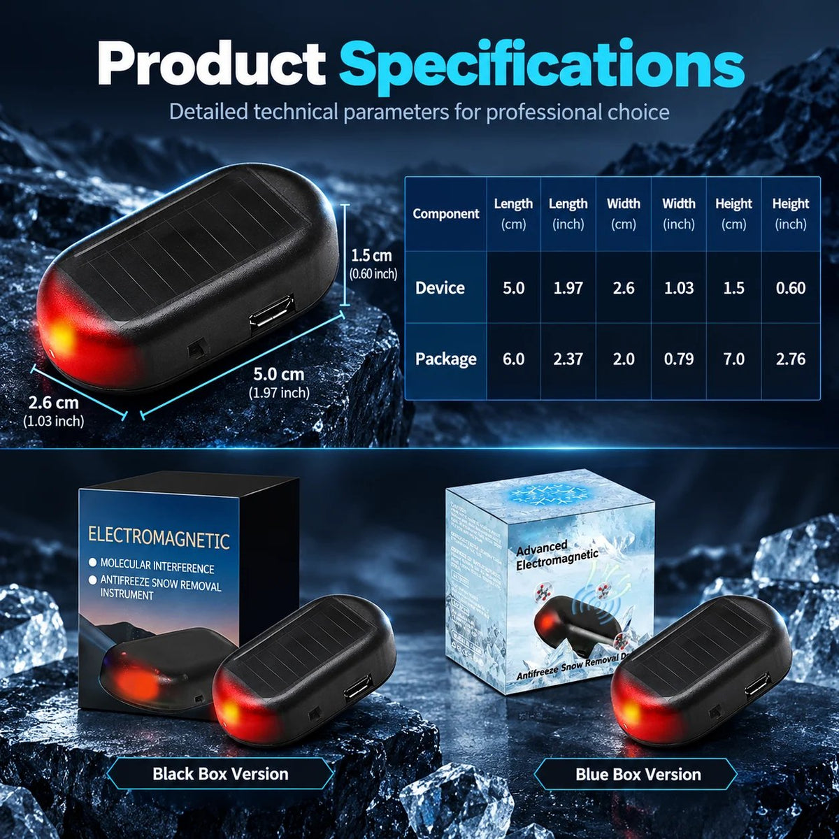 Electromagnetic Molecular Interference Antifreeze Snow Removal Instrument for Vehicles