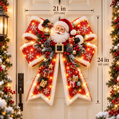 📌🎄 Christmas Magic Bow Door Hangers – Oversized Light-Up Holiday Bows in 6 Festive Styles🎀