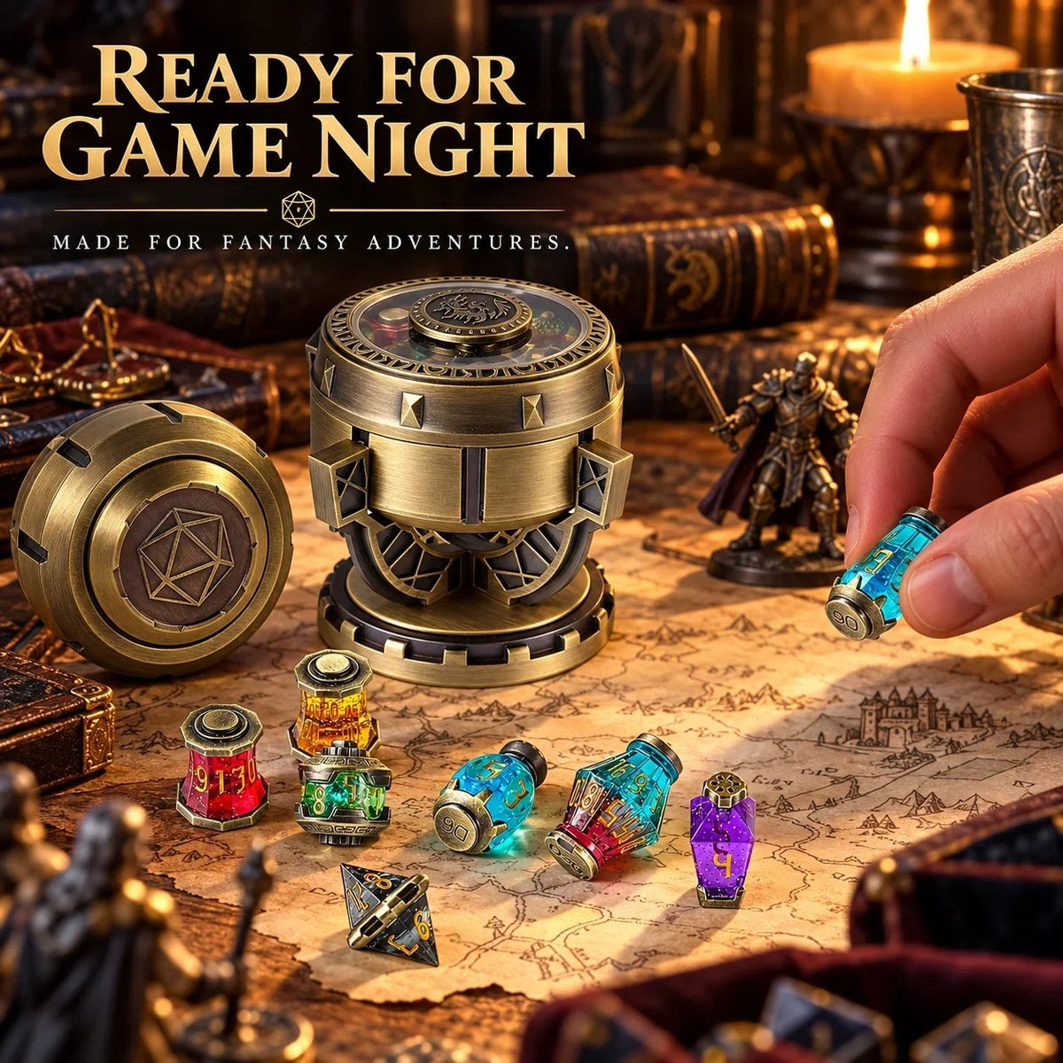 🎲🐉 DND Dice Set Alchemist’s Metallic Elixir Metal Dice Set