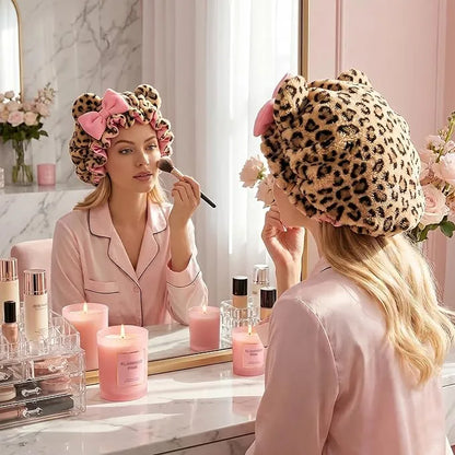 Leopard Stripe Bow Headband