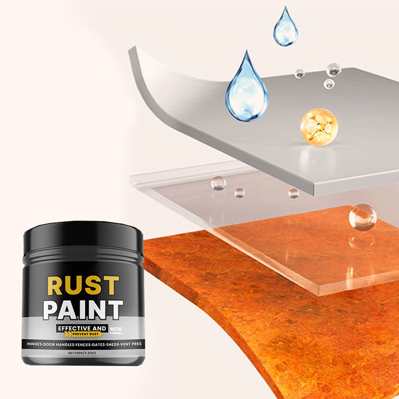 Gray Waterproof, UV-Resistant, Wear-Resistant Anti-Rust Paint with Brush