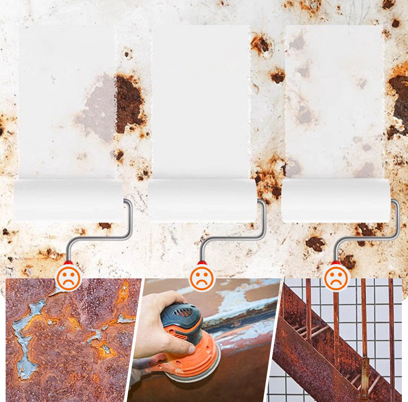 Gray Waterproof, UV-Resistant, Wear-Resistant Anti-Rust Paint with Brush
